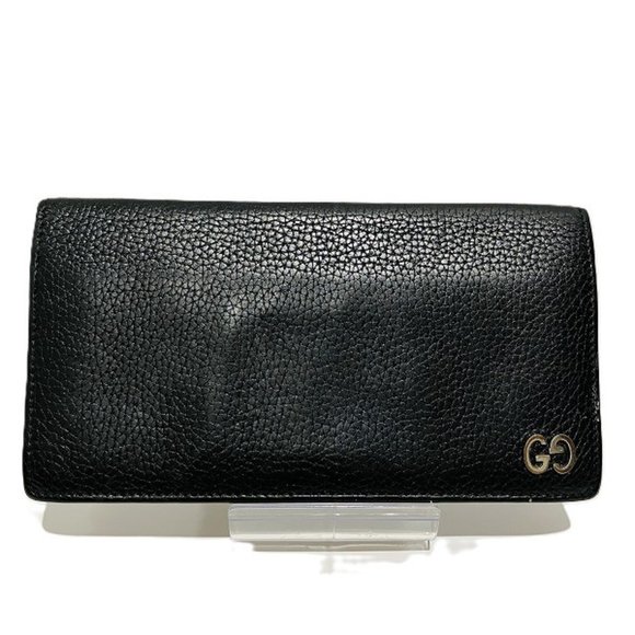 GUCCI 547080 Leather Billfold Long Wallet Bi-fold Men's - Picture 1 of 9